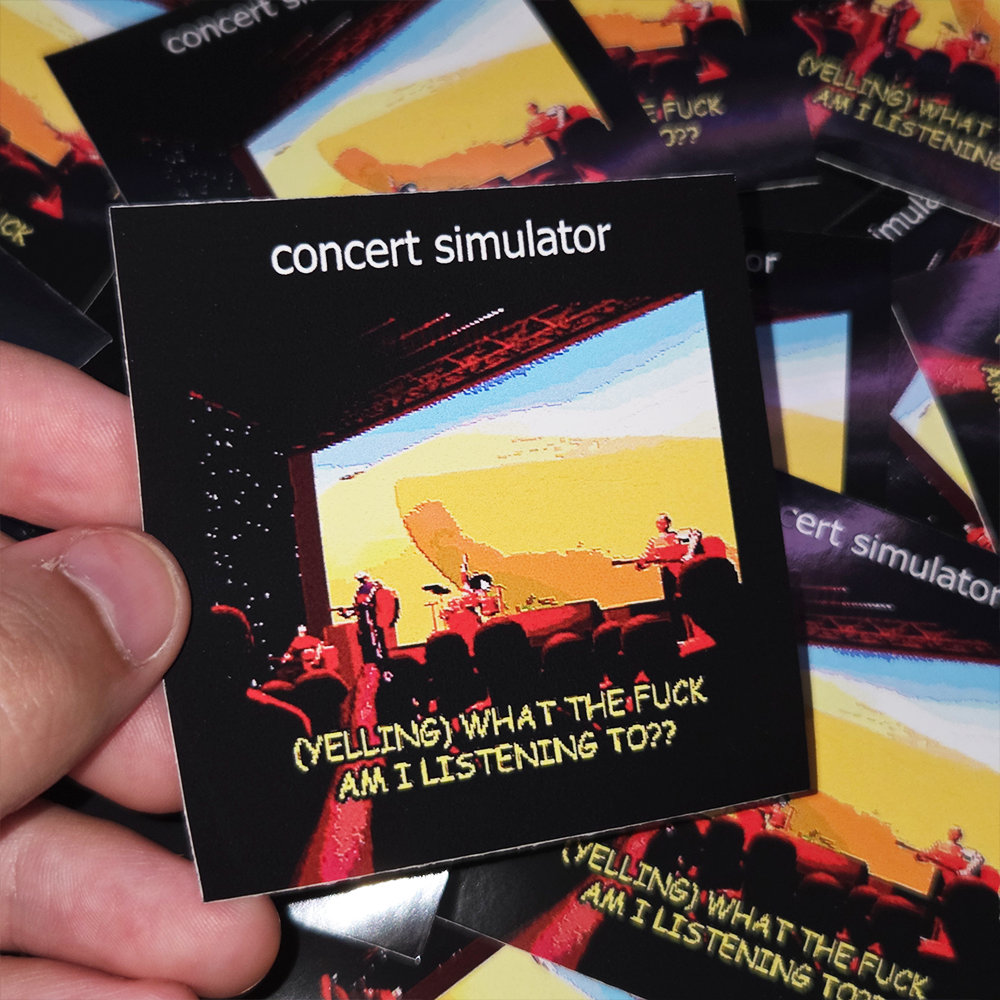 concert simulator 3 IN. Sticker
