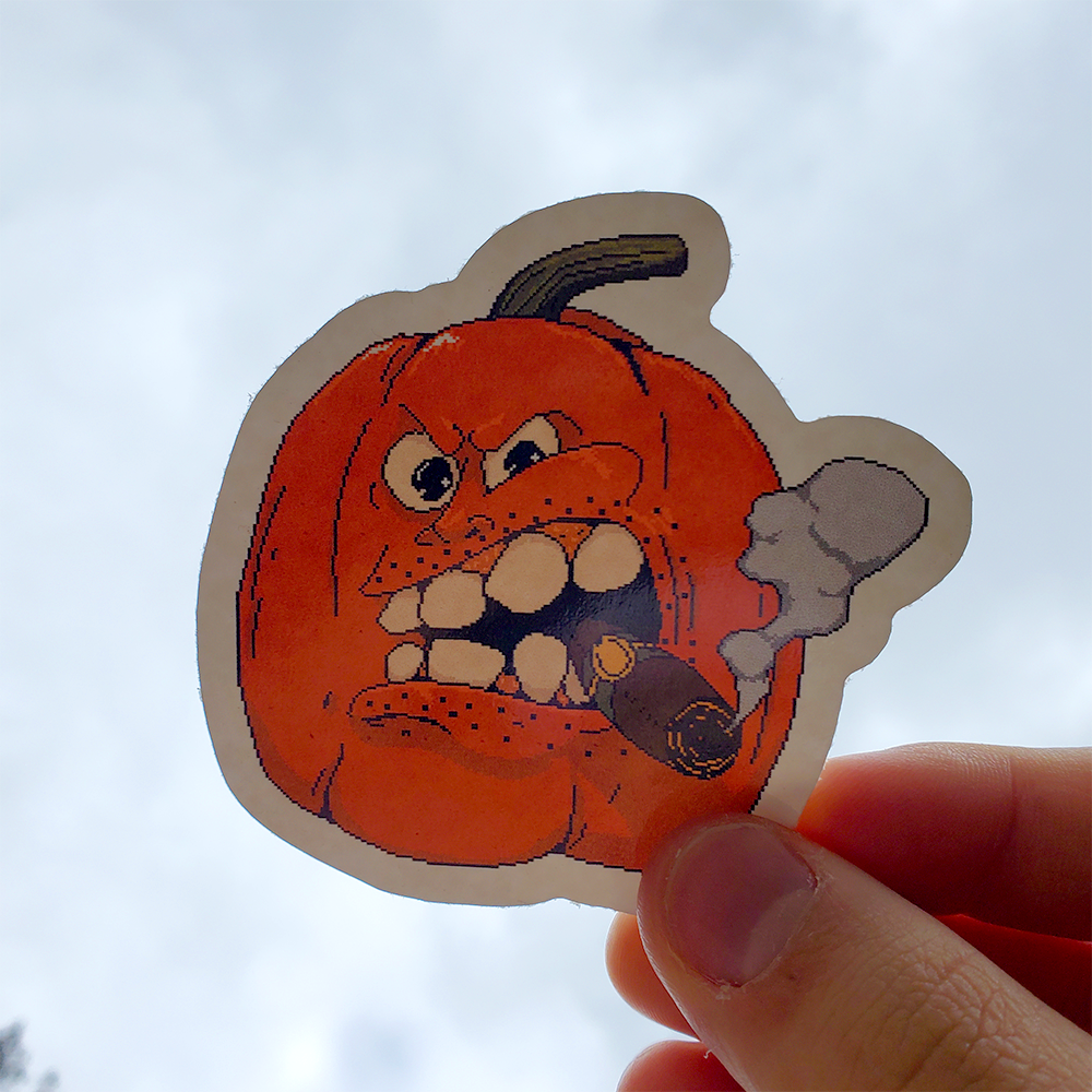 Spooky Cigar Pumpkin