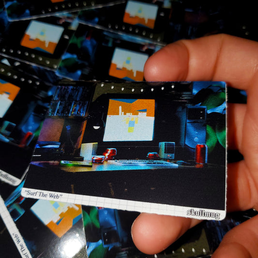 Surf The Web - 3 In. Sticker