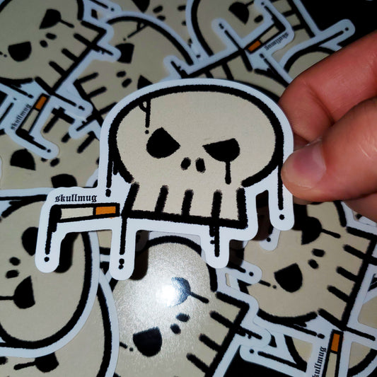 Smoking Skull - 3 In. Sticker