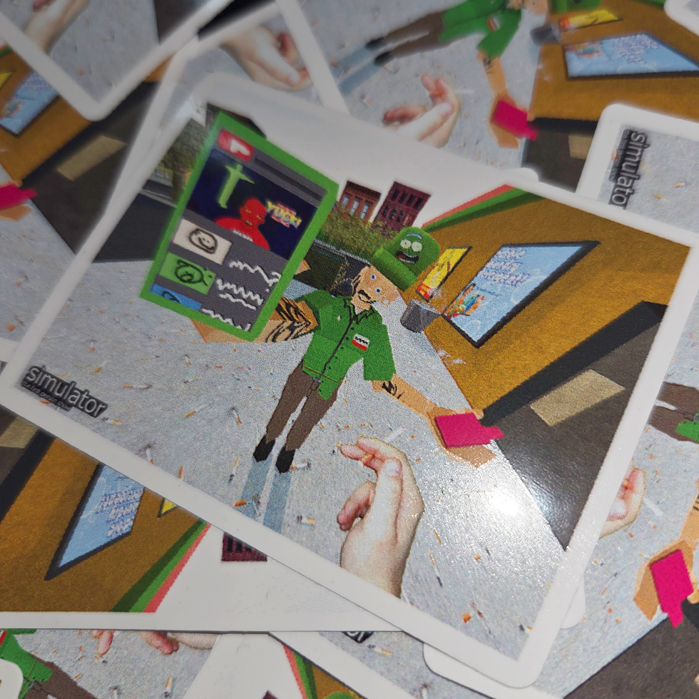 Weird Coworker Sticker - simulator: the first person show