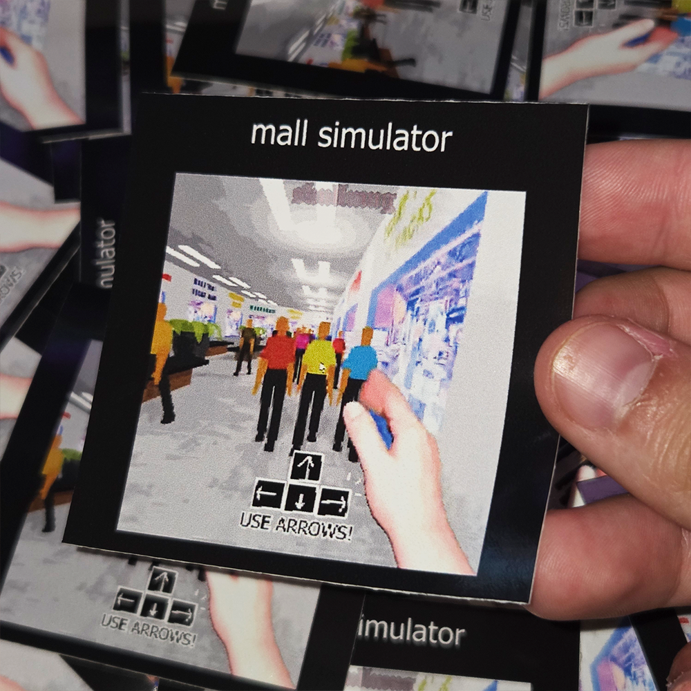 mall simulator 3 IN. Sticker