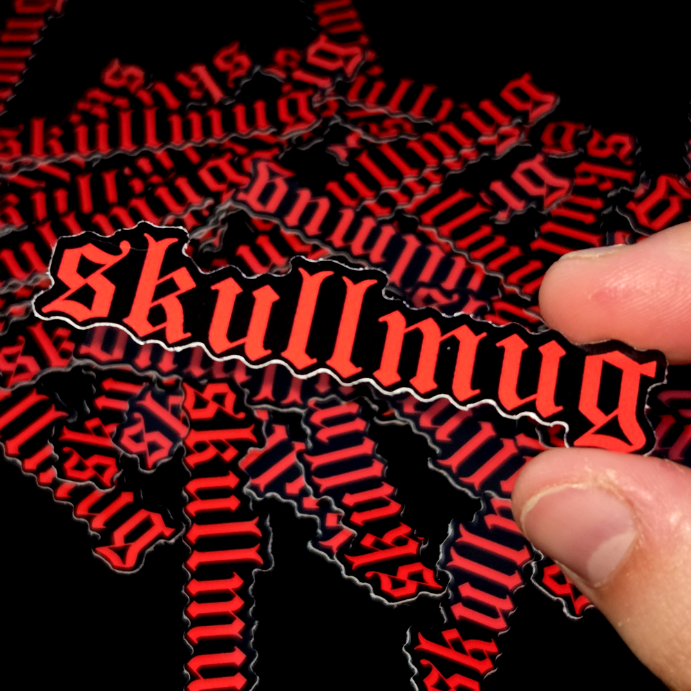skullmug logo sticker