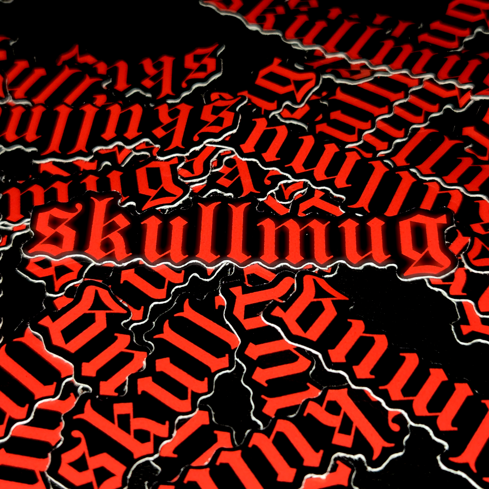 skullmug logo sticker