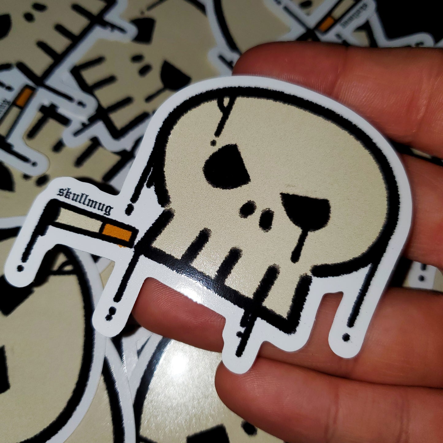 Smoking Skull - 3 In. Sticker