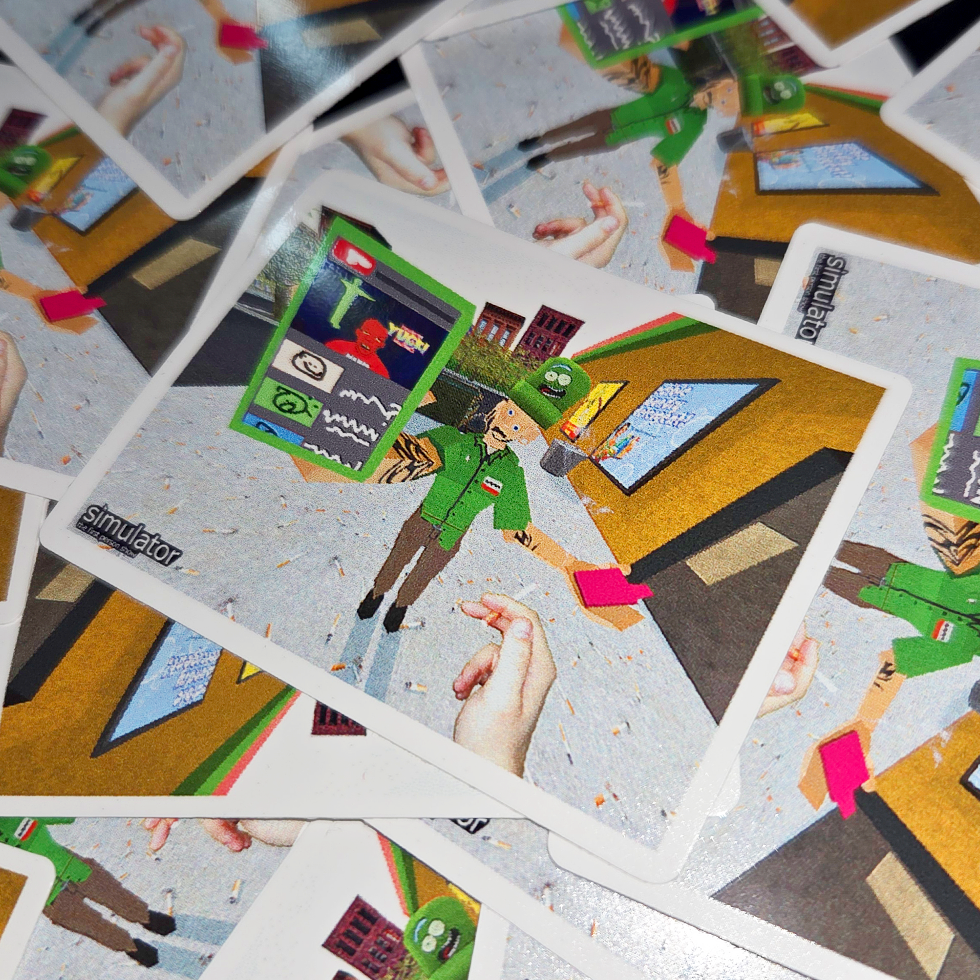 Weird Coworker Sticker - simulator: the first person show